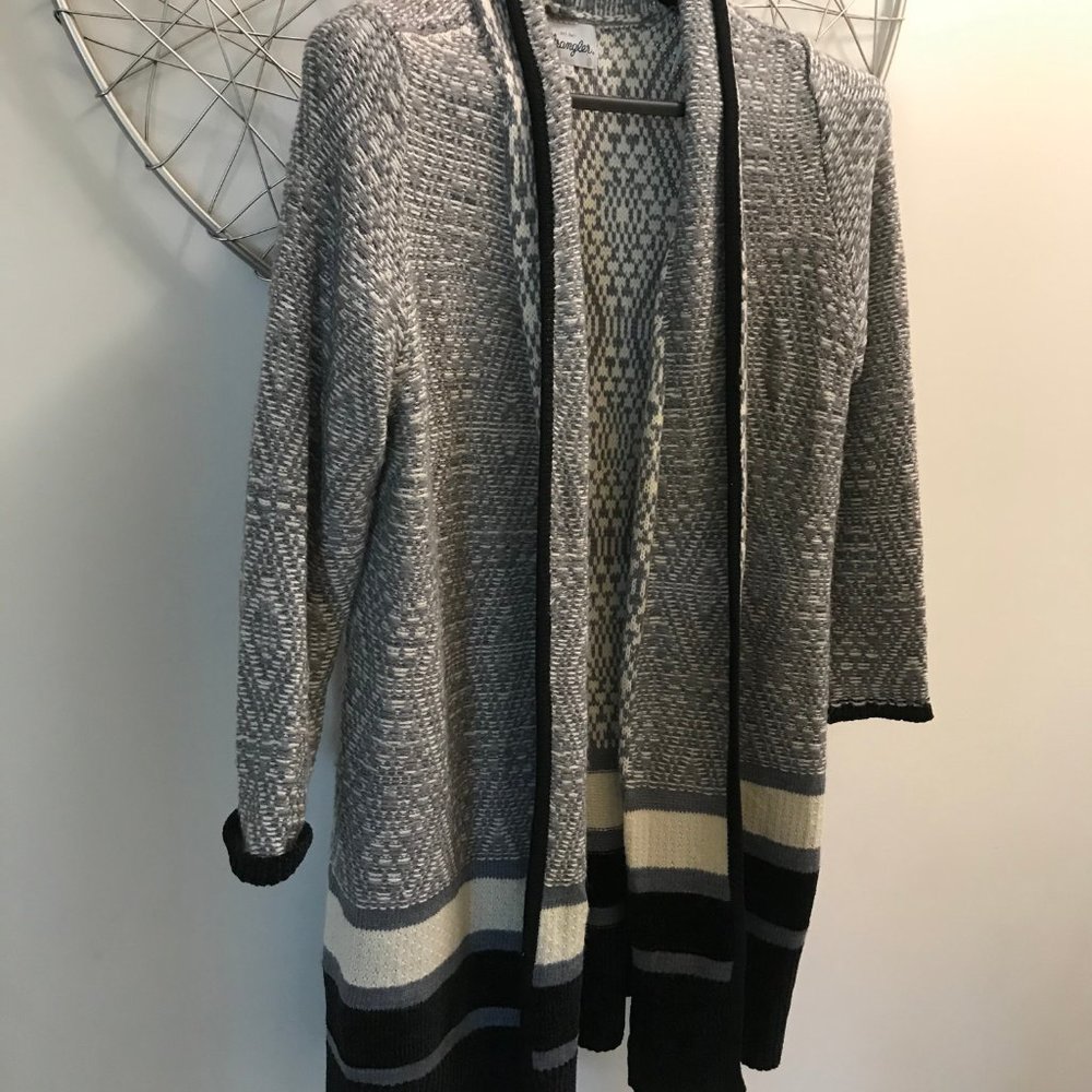 Wrangler XL long sweater with aztec print chenille